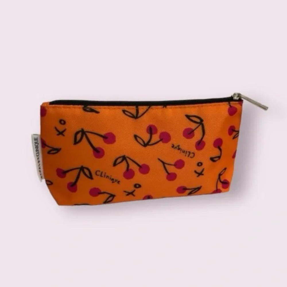 Clinique Orange Cherry Makeup Bag